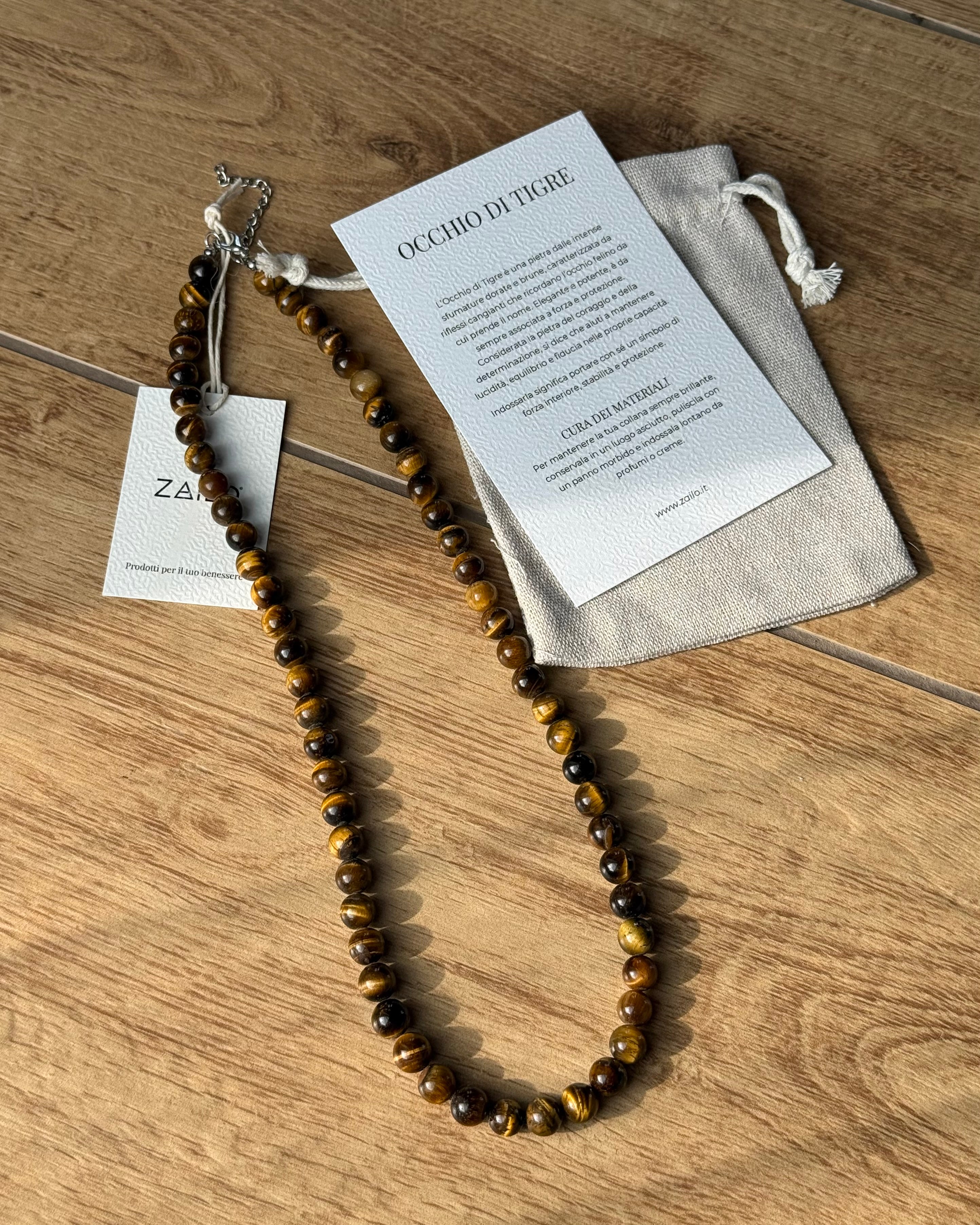 Collana in Occhio di Tigre