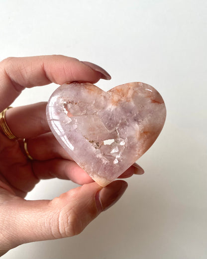 Cuore in Agata Sakura (Fiori di Ciliegio)