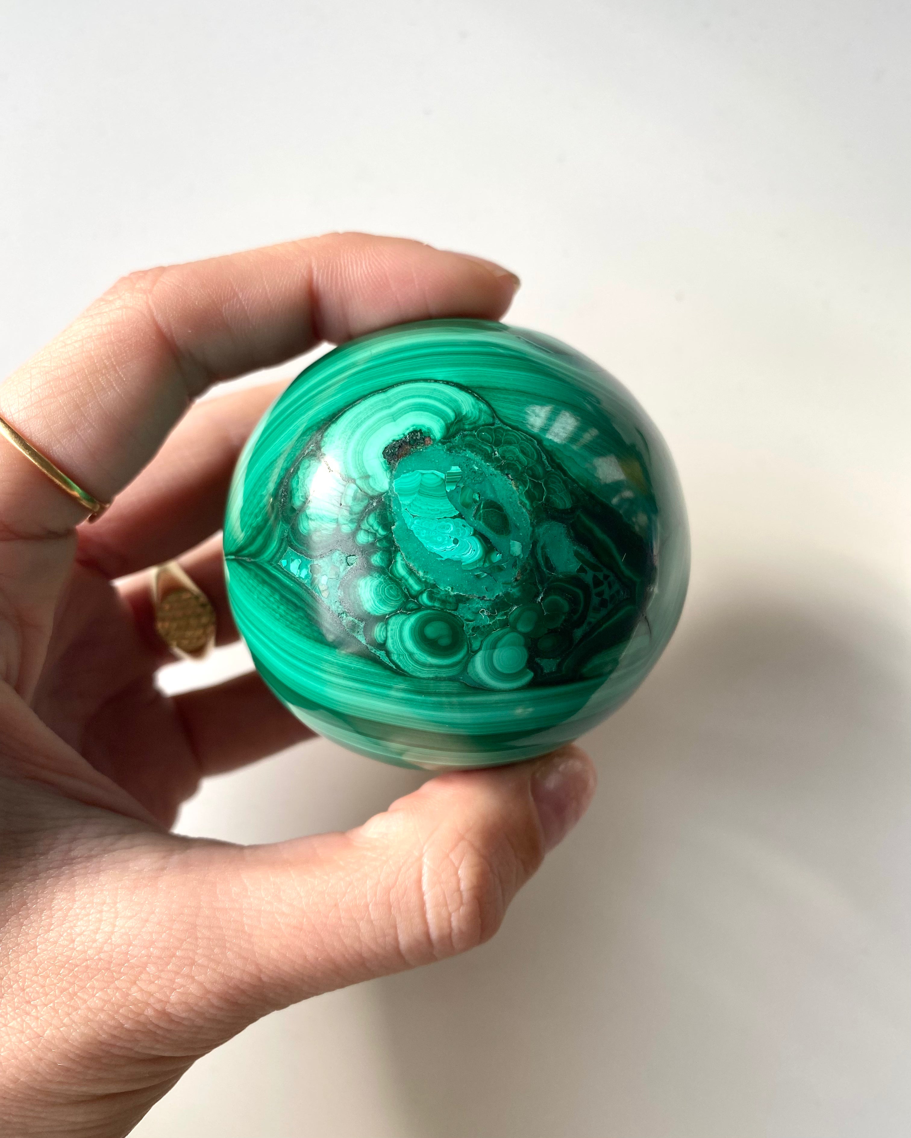 Sfera in Malachite