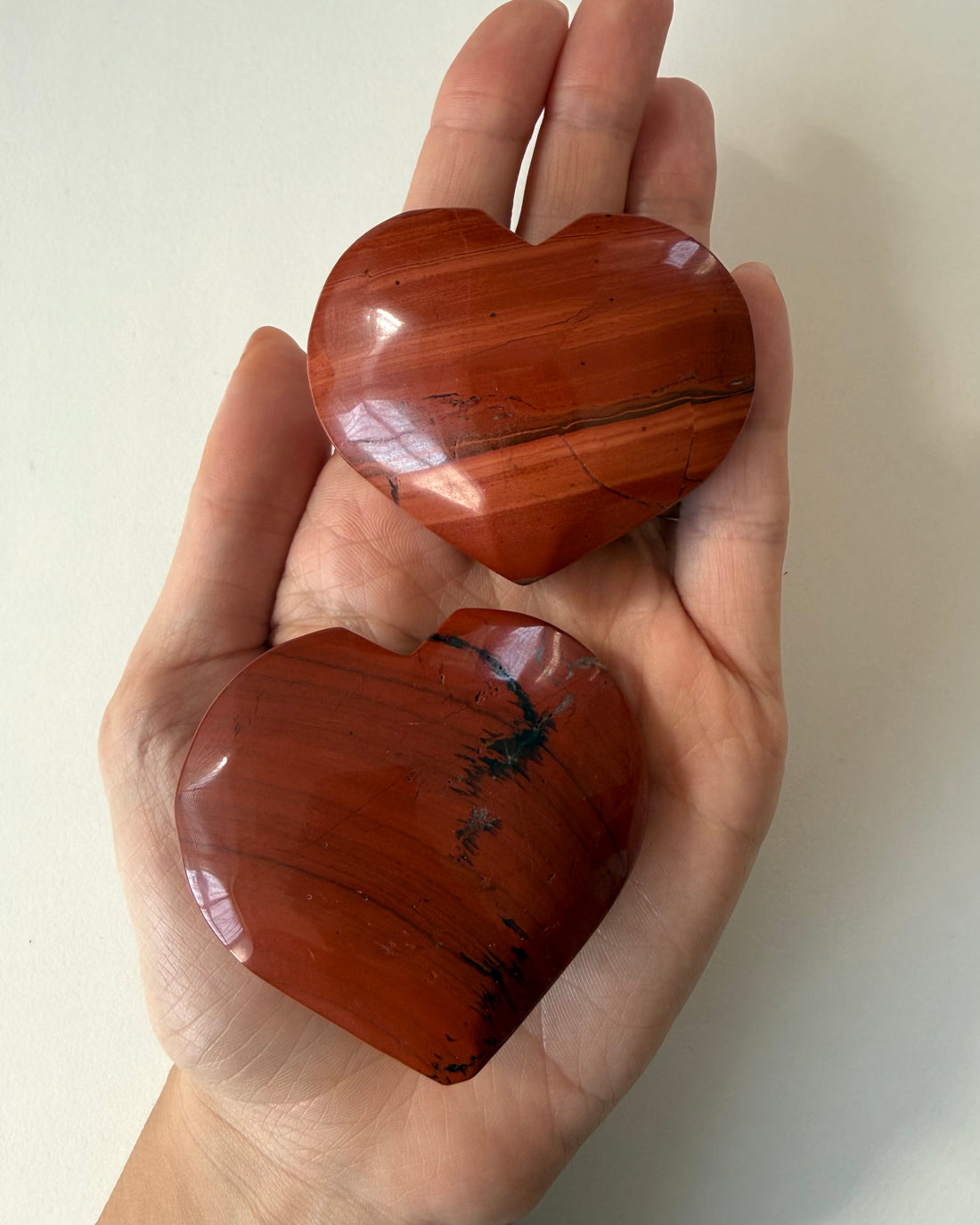 Cuore in Diaspro Rosso