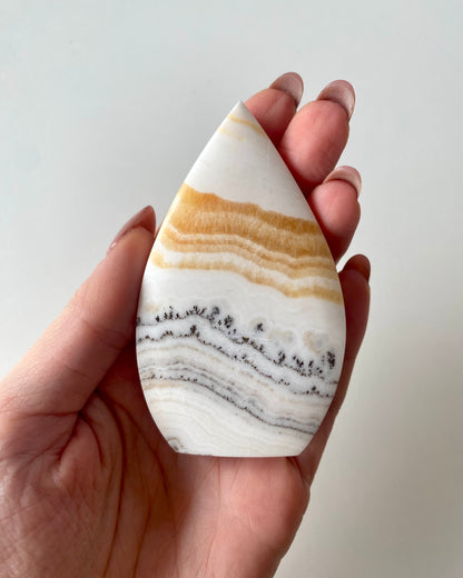 Fiamma in Calcite Gialla Dendritica
