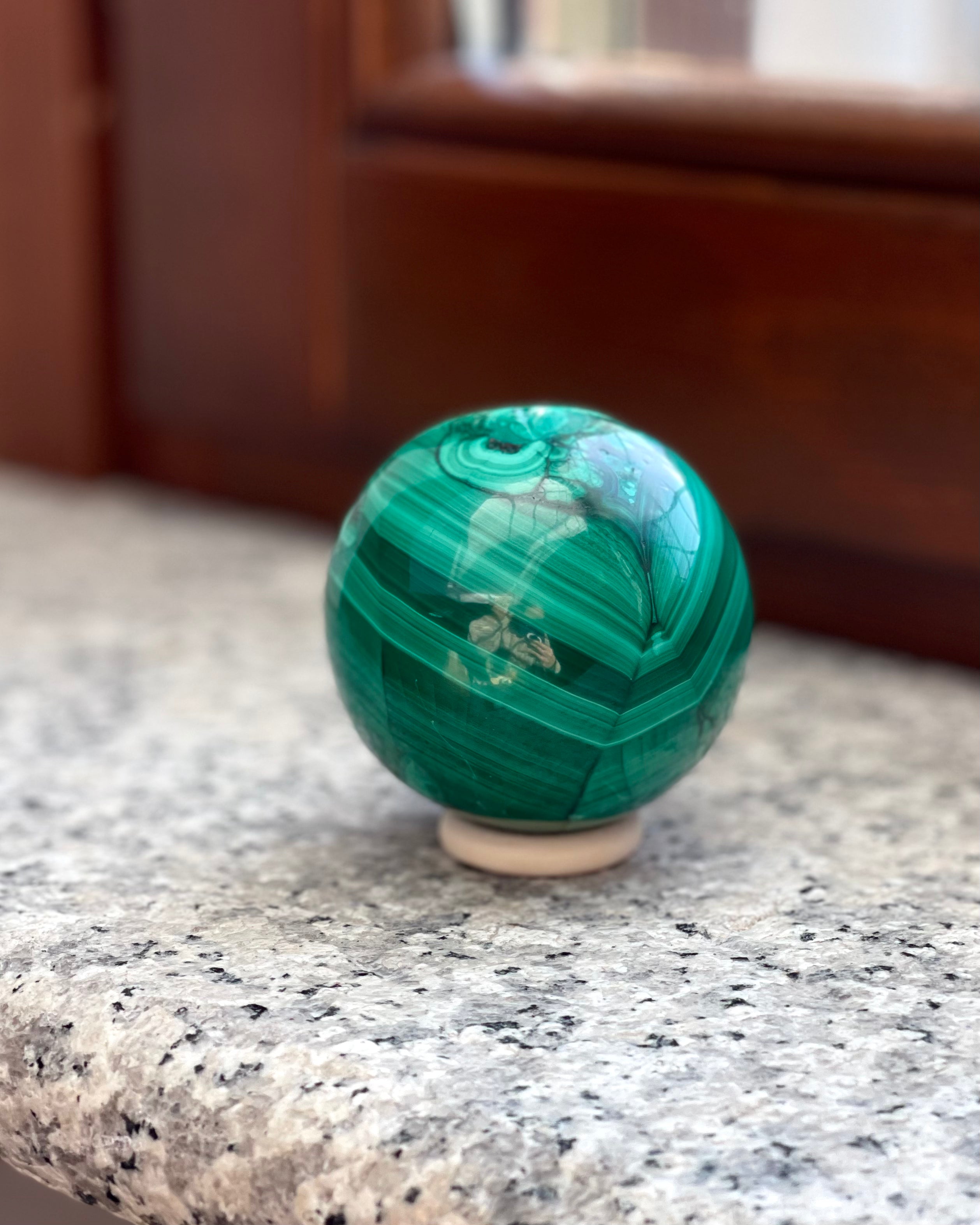 Sfera in Malachite