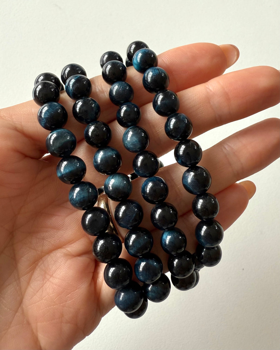 Bracciale in Occhio di Tigre Blu