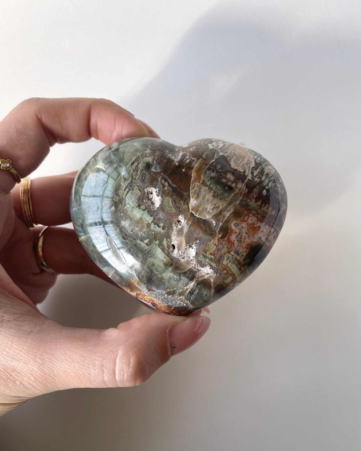 Cuore in Legno Fossile