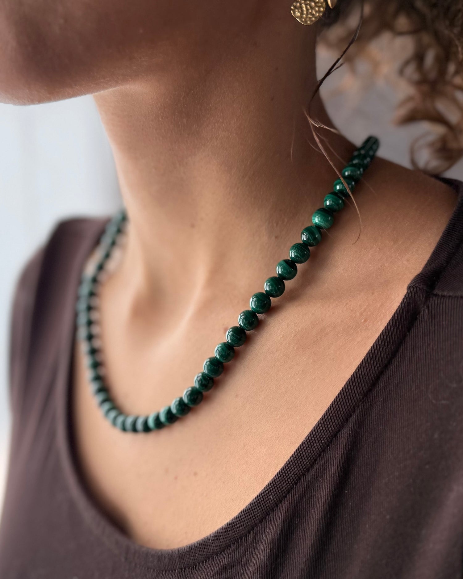 Collana in Malachite