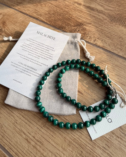 Collana in Malachite