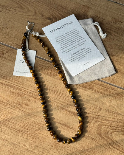 Collana in Occhio di Tigre