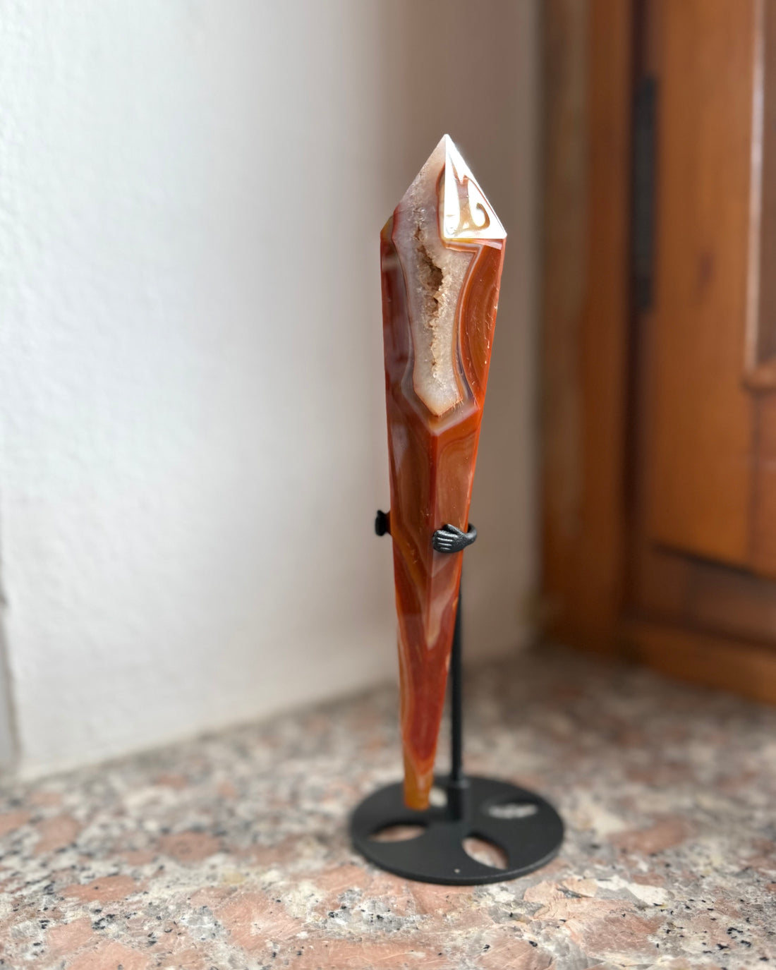 Punta in Agata Corniola (con stand)