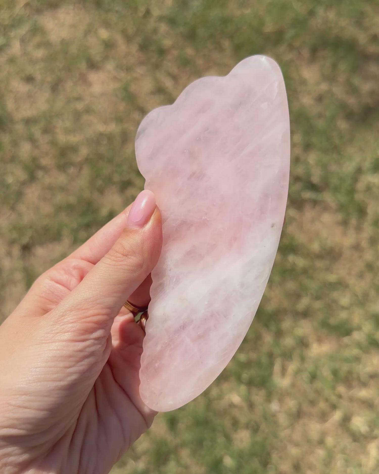 Gua Sha in Quarzo Rosa